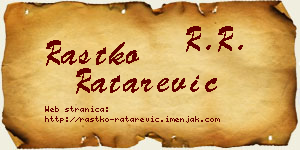 Rastko Ratarević vizit kartica